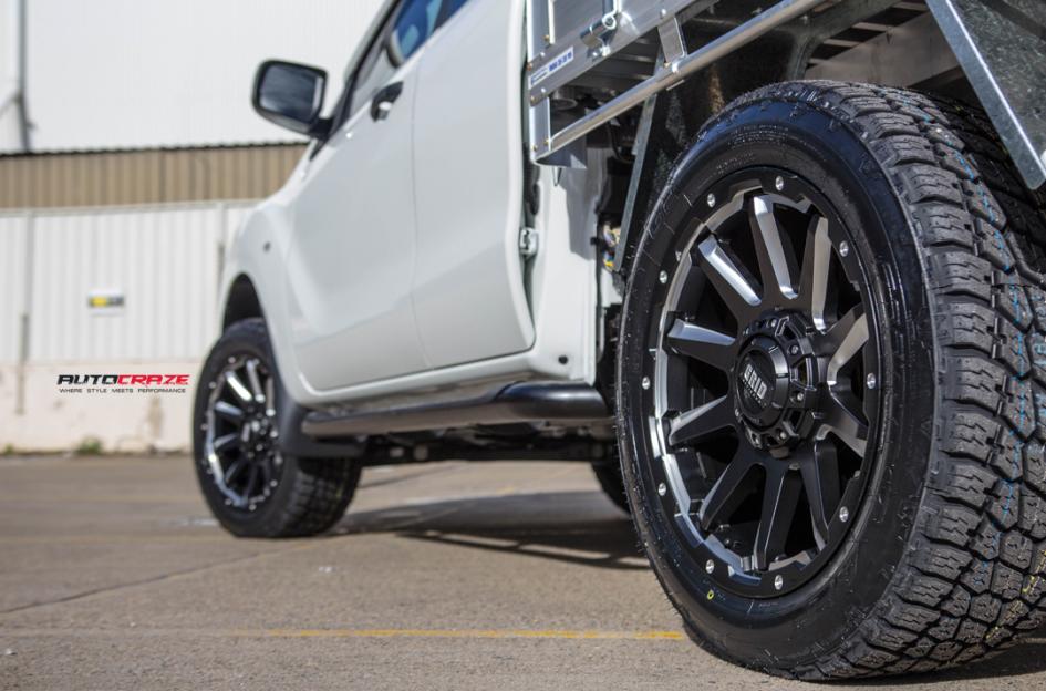 MAZDA BT 50 GRID GD05 MATTE BLACK MILLED ACCENTS