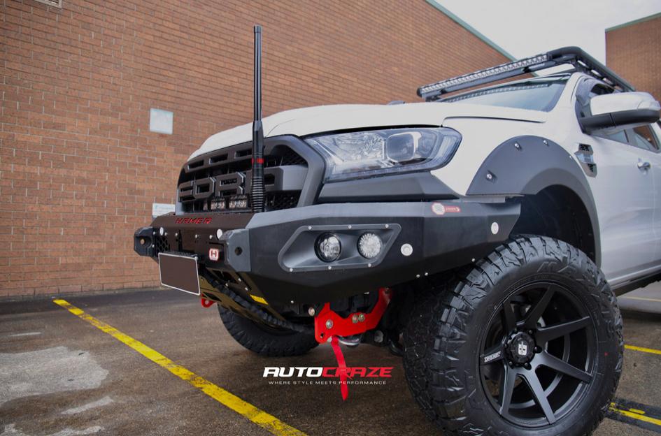 FORD RANGER AVALANCHE MATTE BLACK FRONT MILLED