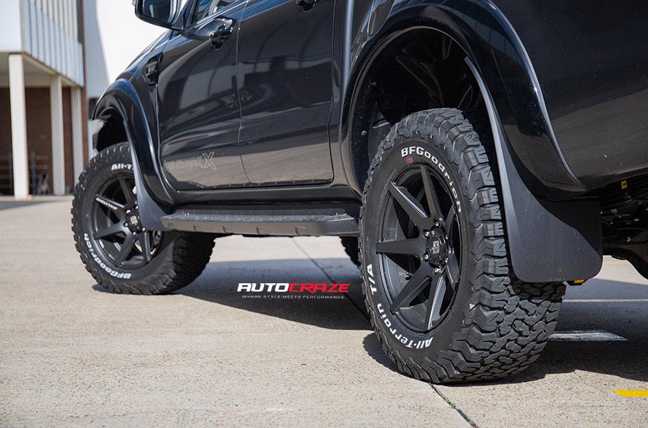 FORD RANGER AVALANCHE MATTE BLACK FRONT MILLED