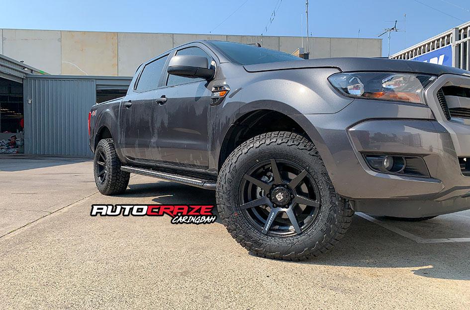 FORD RANGER AVALANCHE MATTE BLACK FRONT MILLED
