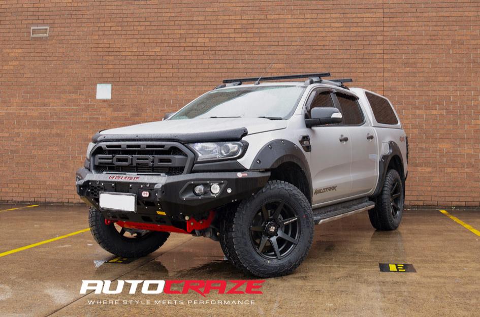 FORD RANGER AVALANCHE MATTE BLACK FRONT MILLED