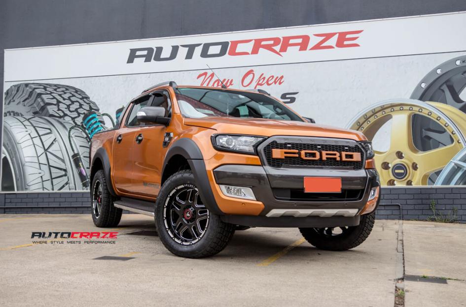 FORD RANGER AB809 GLOSS BLACK MILLED