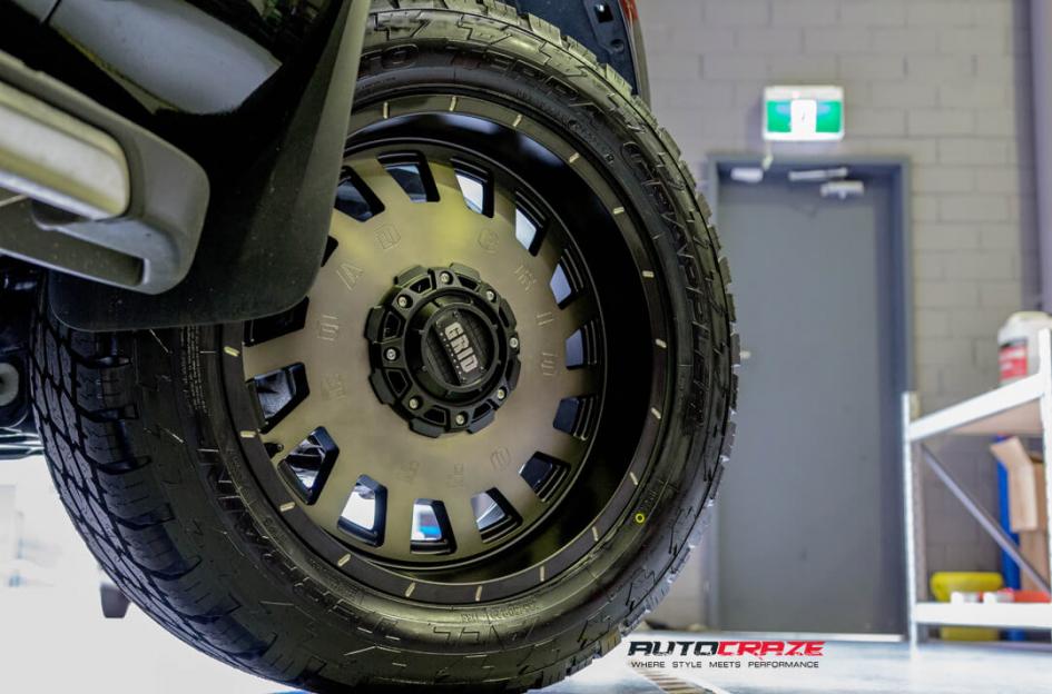 FORD RANGER GD03 MATTE BLACK MACHINED FACE WITH DARK MATTE TINT
