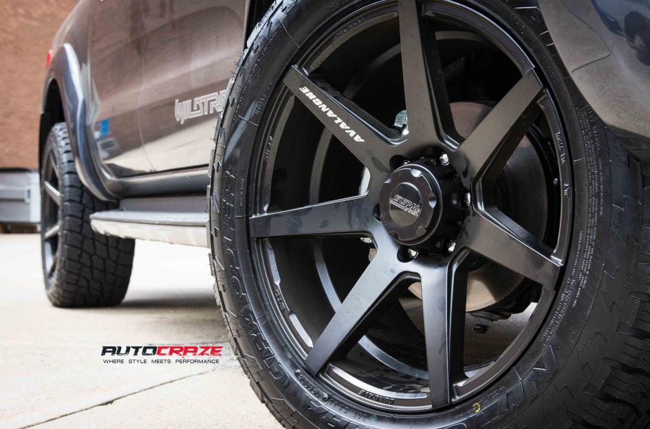 FORD RANGER AVALANCHE MATTE BLACK MILLED FONT