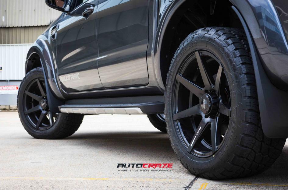 FORD RANGER AVALANCHE MATTE BLACK MILLED FONT