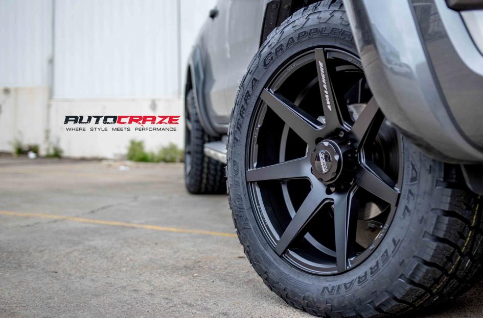 FORD RANGER AVALANCHE MATTE BLACK MILLED FONT