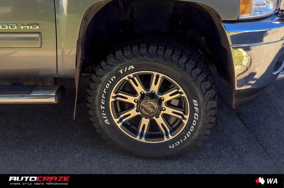 CHEVROLET SILVERADO AR708 MATTE BLACK MACHINED