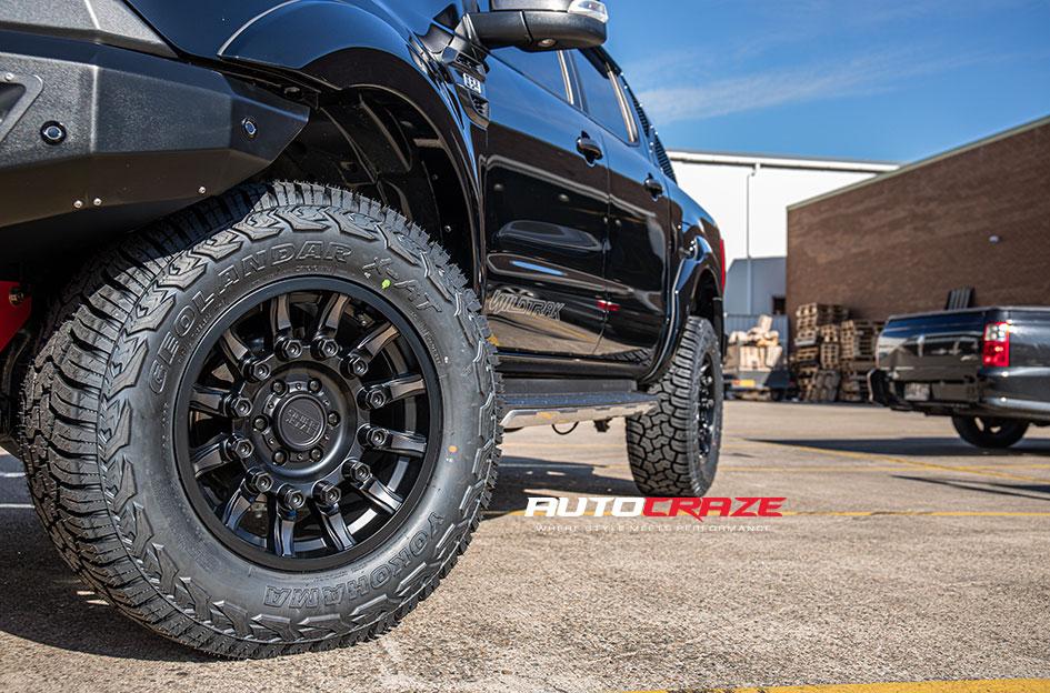 FORD RANGER MISSION MATTE BLACK MACHINED TINTED SPOKES