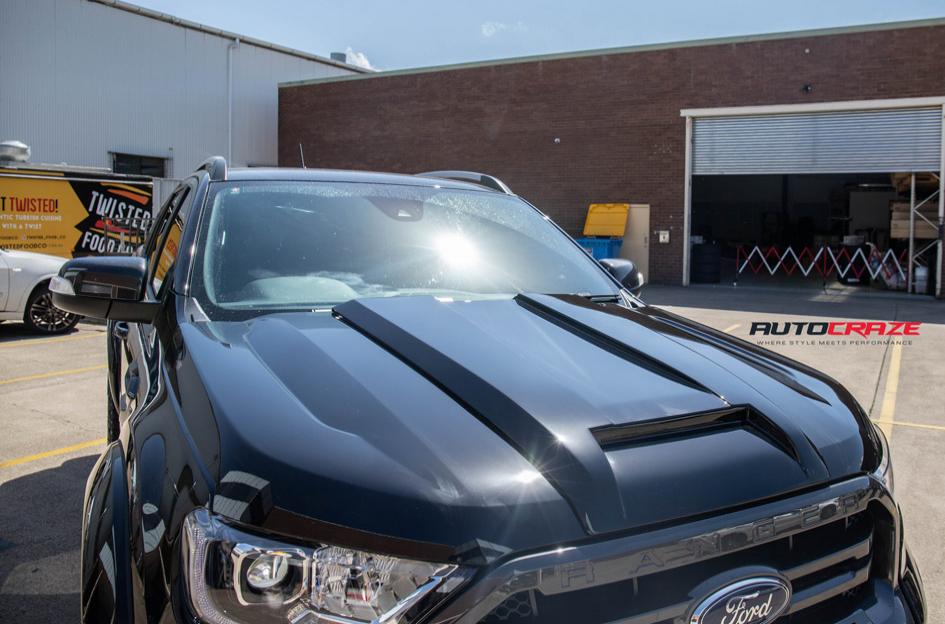 FORD RANGER AVALANCHE MATTE BLACK FRONT MILLED