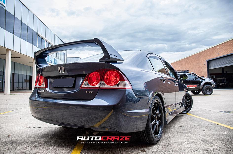 HONDA CIVIC 5 STUD MR140 SATIN BLACK
