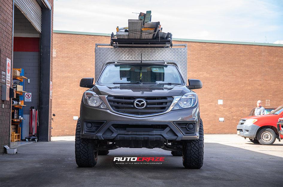 MAZDA BT 50 MO962 GLOSS BLACK MILLED ACCENTS