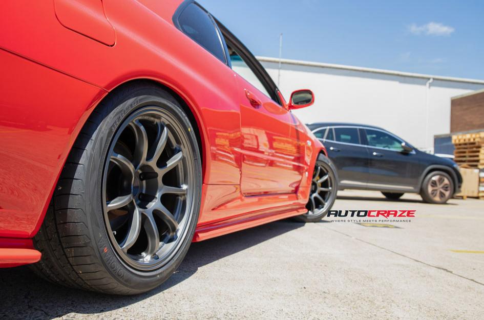 NISSAN SKYLINE R34 ENKEI PF09 MATTE DARK GUN METALLIC