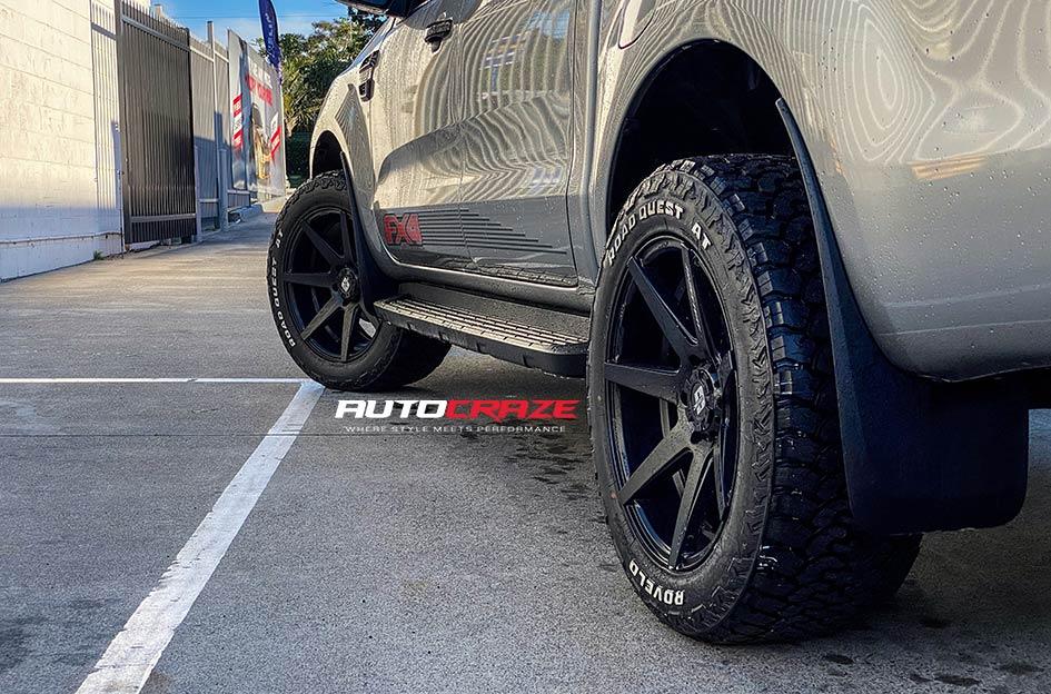 FORD RANGER AVALANCHE MATTE BLACK FRONT MILLED