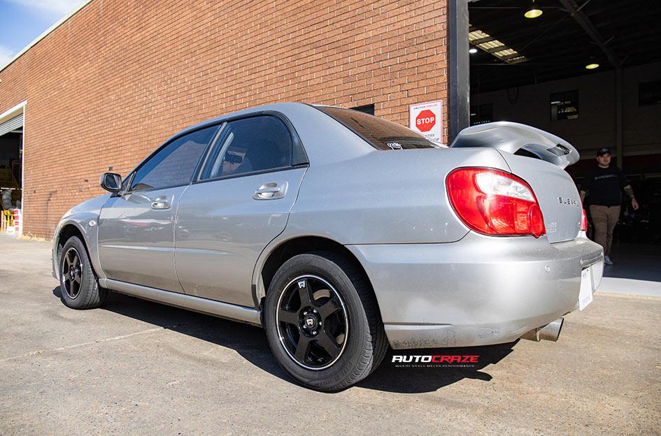 SUBARU IMPREZA MR116 GLOSS BLACK MACHINED EDGE
