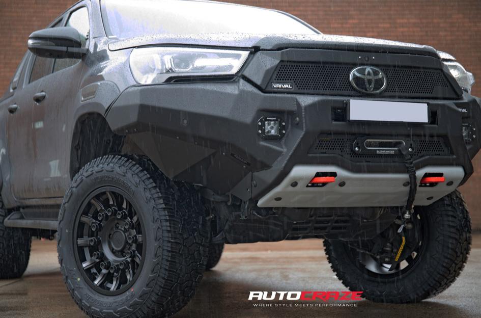 TOYOTA HILUX N80 4WD MISSION MATTE BLACK MACHINED TINTED SPOKES