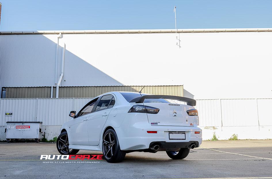MITSUBISHI LANCER FRCS MATTE BLACK MILLED ACCENTS