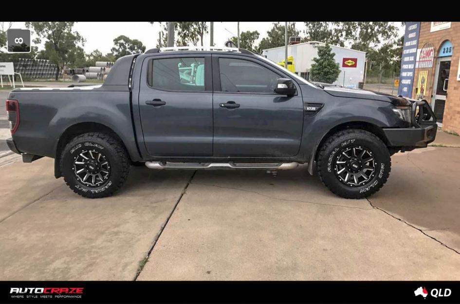FORD RANGER GRID GD05 MATTE BLACK MILLED ACCENTS