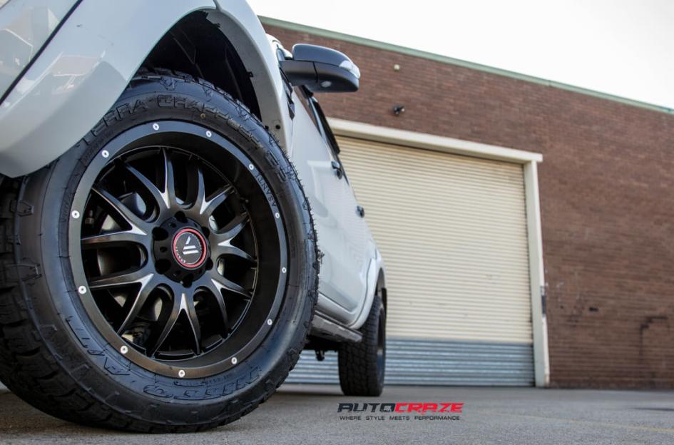 FORD RANGER AB807 SATIN BLACK MILLED