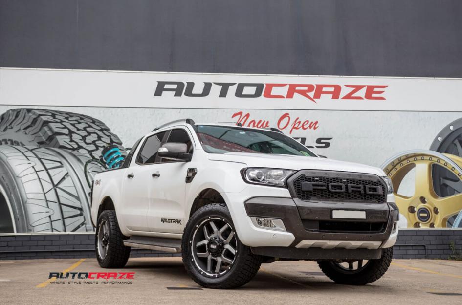 FORD RANGER GD07 MATTE ANTHRACITE MILLED WITH BLACK LIP