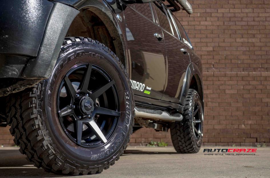 MITSUBISHI CHALLENGER AVALANCHE MATTE BLACK MILLED FONT