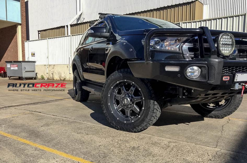 FORD EVEREST GD01 GRAPHITE MILLED ACCENTS WITH CHROME INSERTS