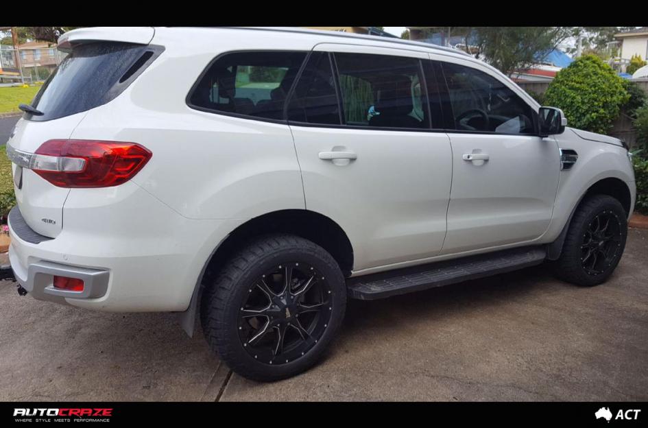 FORD EVEREST MO970 SATIN BLACK MILLED ACCENTS