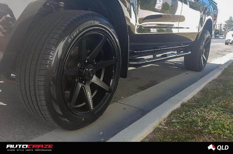 FORD RANGER AVALANCHE MATTE BLACK MILLED FONT