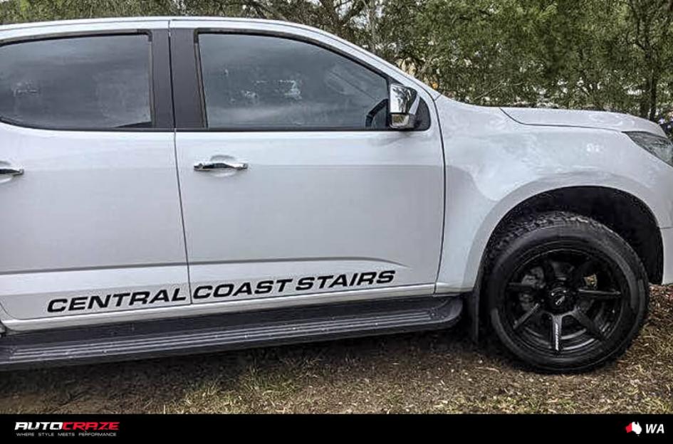 HOLDEN COLORADO AVALANCHE MATTE BLACK MILLED FONT