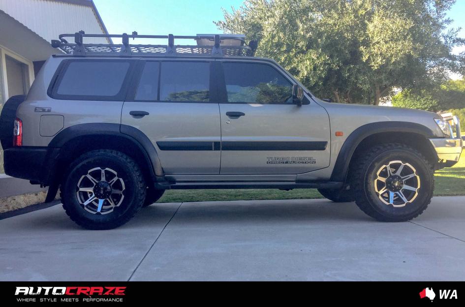 NISSAN PATROL T05 SATIN BLACK MACHINED FACE
