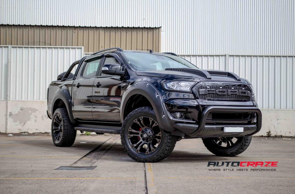 FORD-RANGER-VAPOR-BLACK-MACHINED-WITH-DARK-TINT