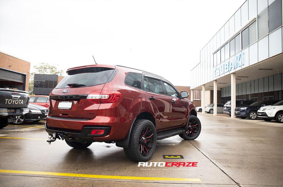 FORD EVEREST RAGE GLOSS BLACK CANDY RED