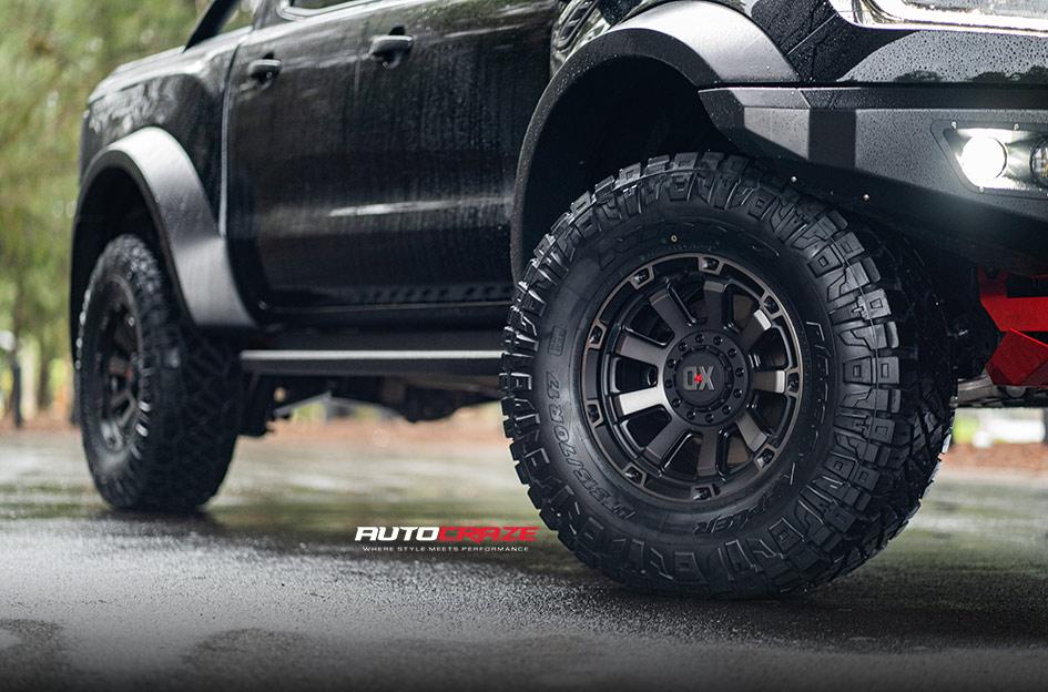 FORD RANGER RAPTOR GAUNTLET XD852 SATIN BLACK GRAY TINT