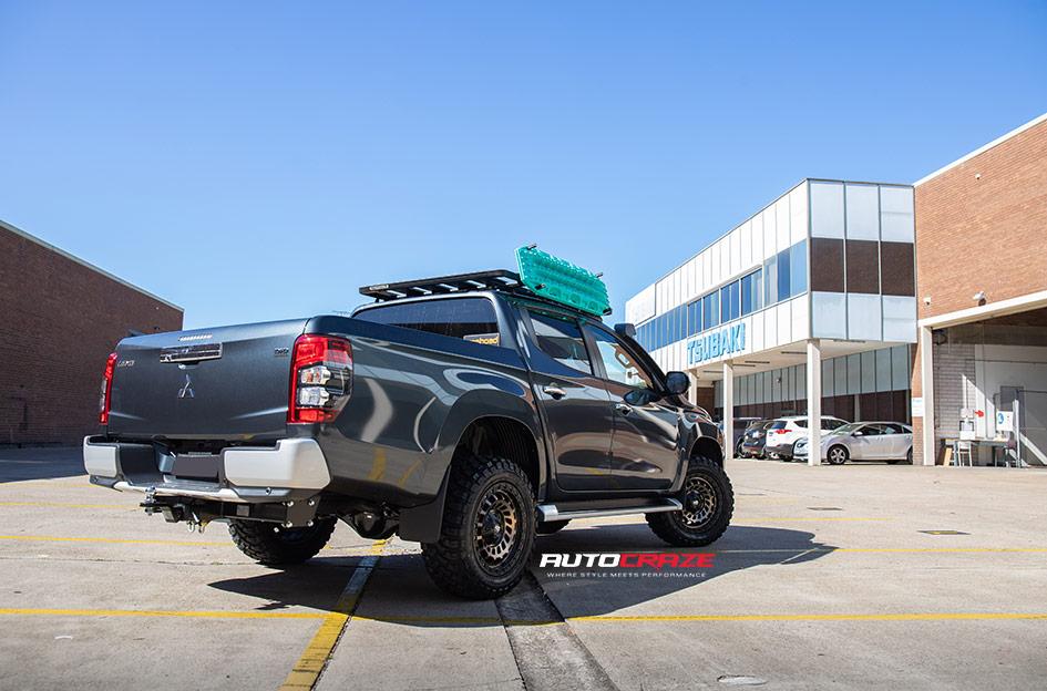 MITSUBISHI TRITON ZOMBIE SATIN BLACK MACHINED BRONZE TINT