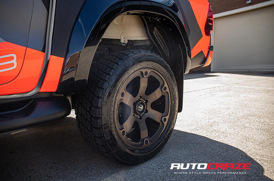 TOYOTA HILUX 4WD BEAST BLACK MACHINED WITH DARK TINT