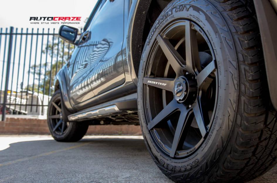FORD RANGER AVALANCHE MATTE BLACK MILLED FONT
