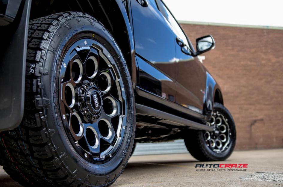 HOLDEN COLORADO GD08 MATTE BLACK MILLED ACCENTS