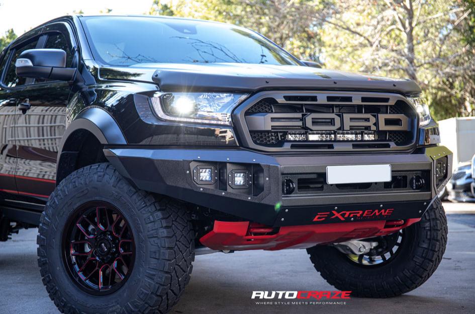 FORD RANGER RAPTOR CHAOS GLOSS BLACK RED MILLED