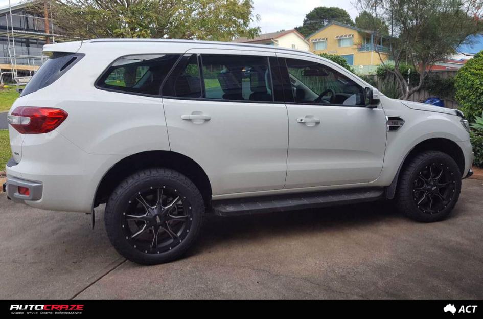 FORD EVEREST MO970 SATIN BLACK MILLED ACCENTS
