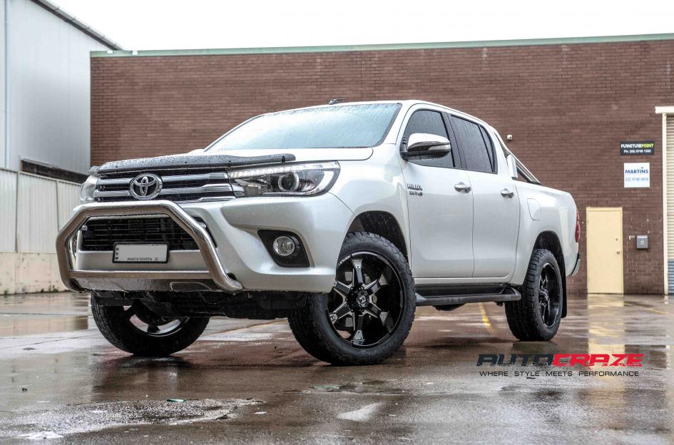 TOYOTA HILUX N80 4WD KNUCKLES SATIN BLACK MILLED ACCENTS