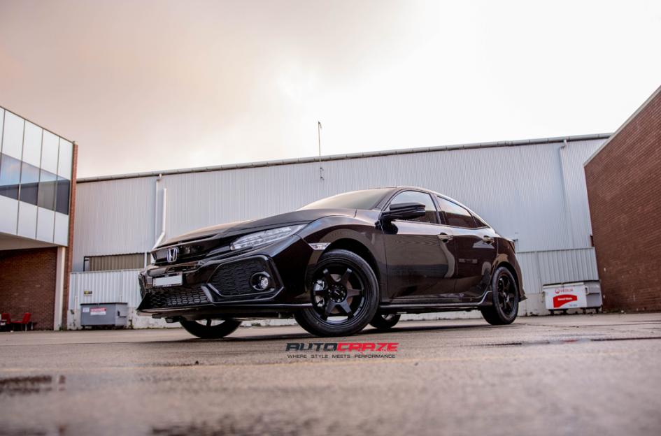 HONDA CIVIC 5 STUD KATANA SATIN BLACK