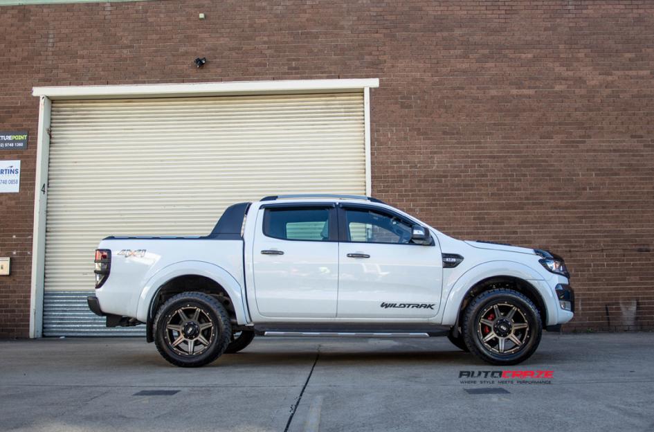 FORD RANGER GD06 MATTE BLACK MACHINED FACE WITH DARK MATTE TINT 3
