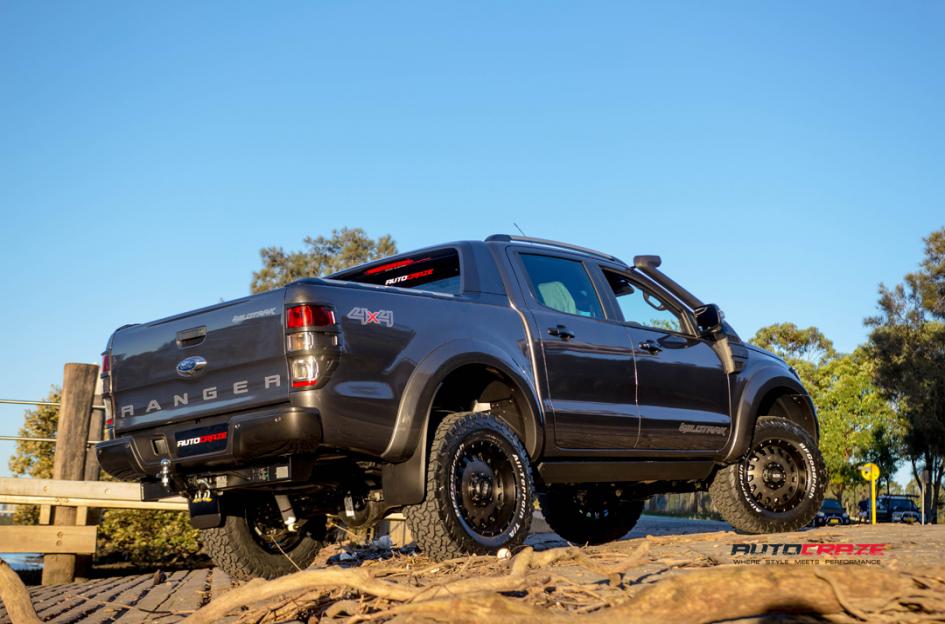 FORD RANGER GD03 MATTE BLACK MACHINED FACE WITH DARK MATTE TINT