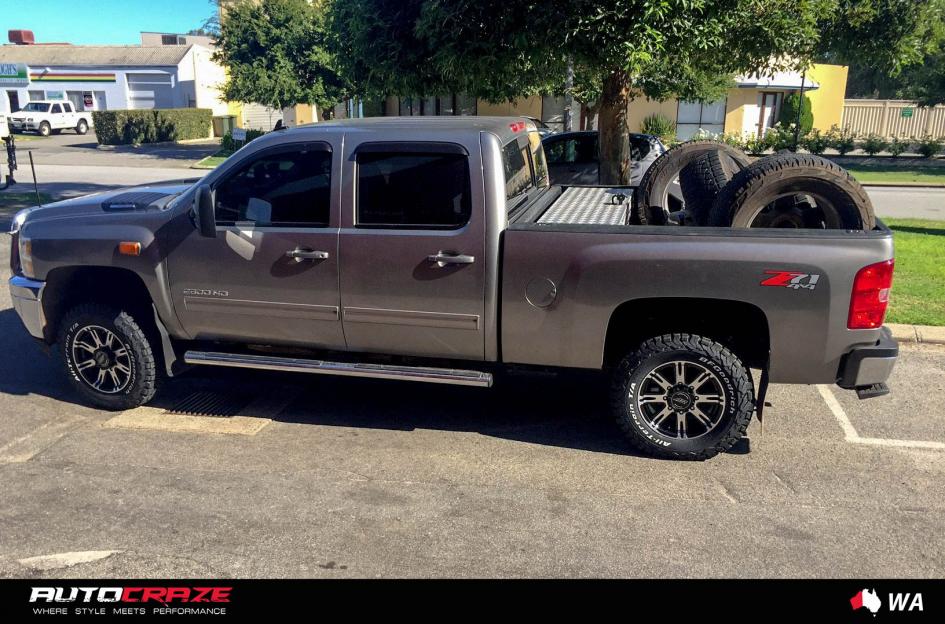 CHEVROLET SILVERADO AR708 MATTE BLACK MACHINED