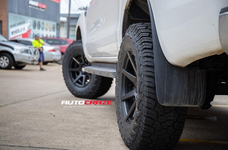 FORD RANGER AVALANCHE MATTE BLACK FRONT MILLED