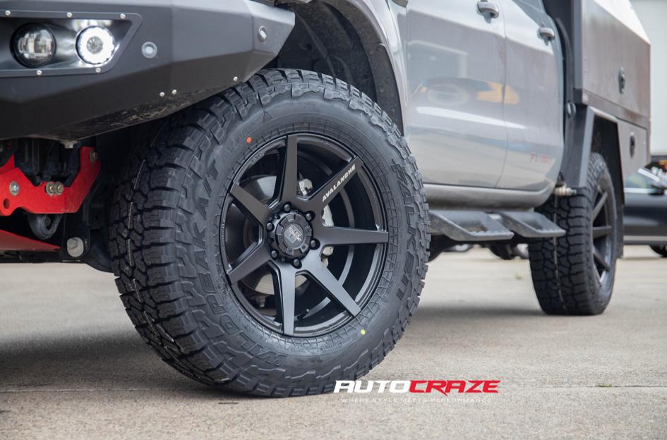 FORD RANGER AVALANCHE MATTE BLACK FRONT MILLED