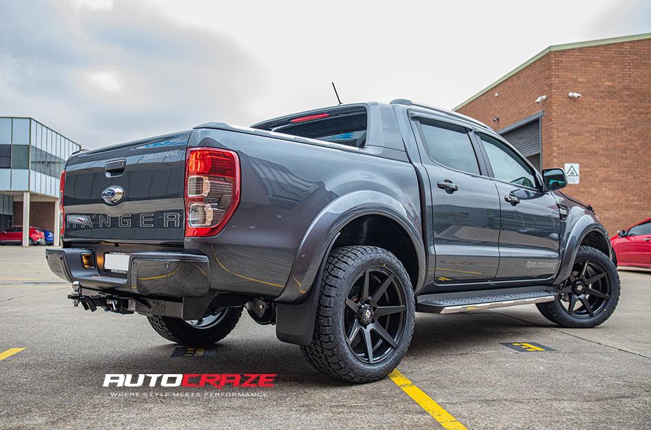 FORD RANGER AVALANCHE MACHINED FACE MATTE BLACK DARK TINT