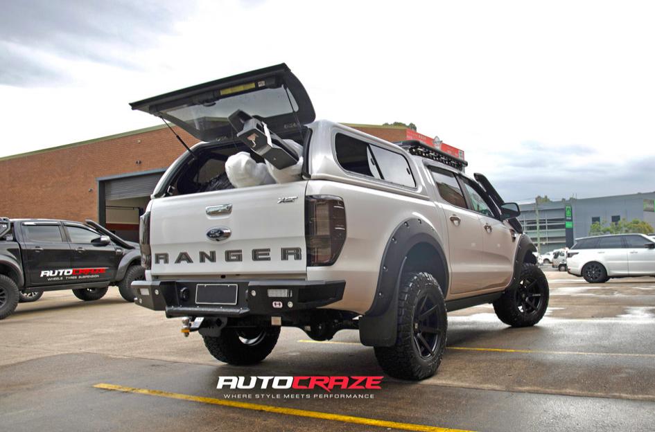 FORD RANGER AVALANCHE MATTE BLACK FRONT MILLED