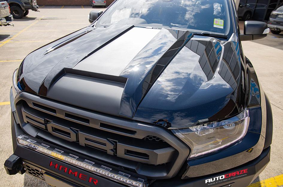 FORD RANGER RAPTOR VAPOR BLACK MACHINED WITH DARK TINT