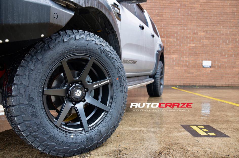 FORD RANGER AVALANCHE MATTE BLACK FRONT MILLED
