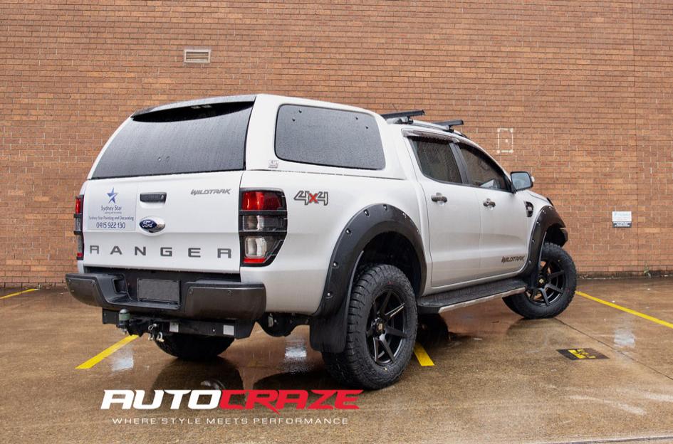 FORD RANGER AVALANCHE MATTE BLACK FRONT MILLED